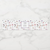 Étiquette Pour Bouteilles D'eau Élégant Appartement moderne Botanique Mariage vert (Étiquettes simples)