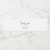 Étiquette Pour Bouteilles D'eau Élégant Baby shower de calligraphie Merci (Étiquettes simples)