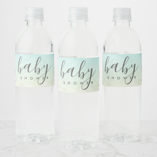 Étiquette Pour Bouteilles D'eau Elégant Baby shower Eléphant Giraffe (Bouteilles)