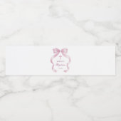 Étiquette Pour Bouteilles D'eau Élégant Baptême de la cou rose (Étiquettes simples)