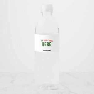 ÉTIQUETTE POUR BOUTEILLES D'EAU ÉLÉGANT BLANC PERSONNALISABLE MARQUE VERIFIE MODER