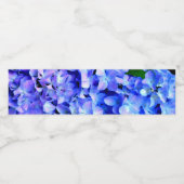 Étiquette Pour Bouteilles D'eau Élégant bleu violet clair magenta hydrangée floral (Étiquettes simples)