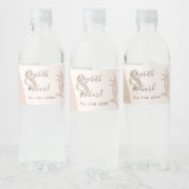 Étiquette Pour Bouteilles D'eau Elégant Boho Pampas Grass Mariage moderne (Bouteilles)