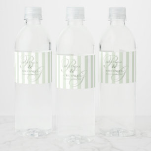 Étiquette Pour Bouteilles D'eau Élégant Décor de fête de mariage personnalisé Text