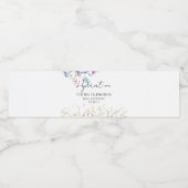 Étiquette Pour Bouteilles D'eau Élégant Fleur sauvage de prairie d'été (Étiquettes simples)