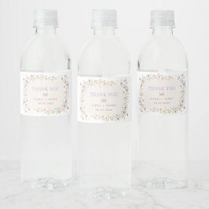 Étiquette Pour Bouteilles D'eau Elégant Jardin Fleur sauvage Fairytale Mariage Fav
