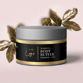 Étiquette Pour Bouteilles D'eau Élégant logo Black Gold Cosmetic Jar Wrapper Étiqu