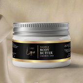 Étiquette Pour Bouteilles D'eau Élégant logo Black Gold Cosmetic Jar Wrapper Étiqu