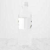 Étiquette Pour Bouteilles D'eau Élégant Magnolia | Mariage blanc et blanc (Dos)