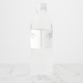 Étiquette Pour Bouteilles D'eau Élégant Mariage Botanique à l'Eucalyptus (Dos)