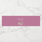 Étiquette Pour Bouteilles D'eau Elégant Mariage de bouquet rose aquarelle (Étiquettes simples)