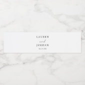 Étiquette Pour Bouteilles D'eau Élégant Mariage de script de calligraphie (Étiquettes simples)