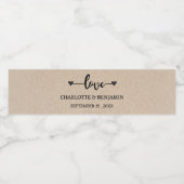 Étiquette Pour Bouteilles D'eau Élégant Mariage rustique (Étiquettes simples)