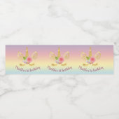 Étiquette Pour Bouteilles D'eau Élégant mignon premier anniversaire parties scinti (Étiquettes simples)