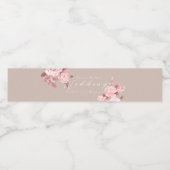 Étiquette Pour Bouteilles D'eau Élégant Rose chic Mariage (Étiquettes simples)