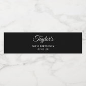 Étiquette Pour Bouteilles D'eau Élégant Script 50e anniversaire (Étiquettes simples)