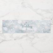 Étiquette Pour Bouteilles D'eau Élégant Snowflakes Script Mariage hivernal (Étiquettes simples)