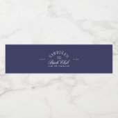 Étiquette Pour Bouteilles D'eau Élégante Bachelorette Bleue Marine Moderne (Étiquettes simples)