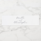 Étiquette Pour Bouteilles D'eau Élégante calligraphie Mariage d'hiver (Étiquettes simples)
