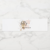 Étiquette Pour Bouteilles D'eau Élégante femme 50e anniversaire (Étiquettes simples)