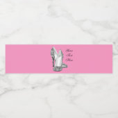 Étiquette Pour Bouteilles D'eau Elégante Parties scintillant Argent Chaussure haut (Étiquettes simples)