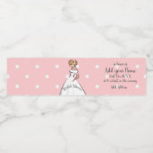 Étiquette Pour Bouteilles D'eau Élégante robe de mariage Invitation (Étiquettes simples)