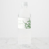 Étiquette Pour Bouteilles D'eau Elégante verdure Quinceañera (Devant)