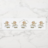 Étiquette Pour Bouteilles D'eau Elephant Nom personnalisé Fille Baby shower (Étiquettes simples)