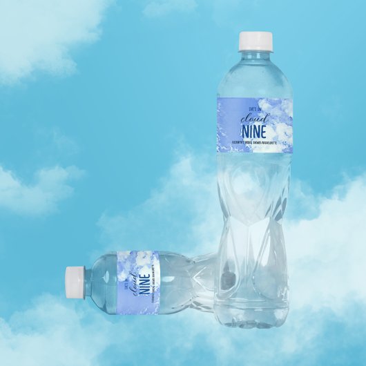 Étiquette Pour Bouteilles D'eau Elle est Sur Cloud Nine ! Fête des mariées/Bachelo