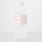 Étiquette Pour Bouteilles D'eau Elle noue le nœud rose Team Mariée (Dos)