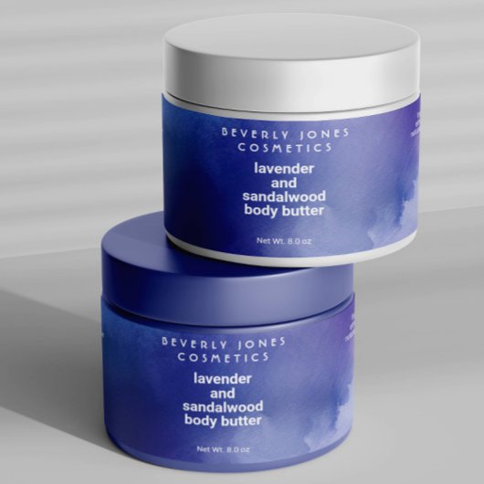 Étiquette Pour Bouteilles D'eau Emballage bleu et violet imperméable autour du Éti