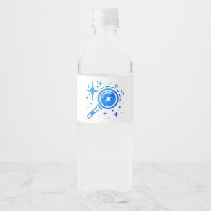 Étiquette Pour Bouteilles D'eau emblème AI Twinkle étoiles, phare de l'ère numériq