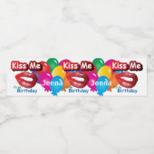 Étiquette Pour Bouteilles D'eau Embrasse-moi, c'est mon anniversaire (Étiquettes simples)