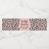 Étiquette Pour Bouteilles D'eau Empreinte de léopard soixante et sassy 60e anniver (Étiquettes simples)