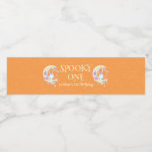 Étiquette Pour Bouteilles D'eau Enfants Ghost Moon Éffrayant Un Halloween 1er Anni (Étiquettes simples)