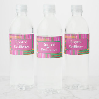 Étiquette Pour Bouteilles D'eau Enraciné dans la résilience