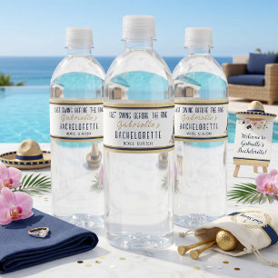 Étiquette Pour Bouteilles D'eau Enterrement de vie de jeune fille de golf floral o