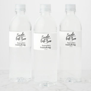 Étiquette Pour Bouteilles D'eau Enterrement de vie de jeune fille minimaliste 