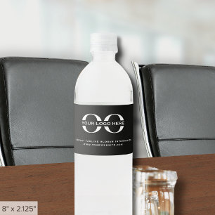 Étiquette Pour Bouteilles D'eau Entreprise Logo Entreprise Noir