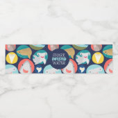 Étiquette Pour Bouteilles D'eau Espèces de requins mignons (Étiquettes simples)