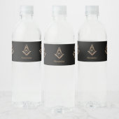 Étiquette Pour Bouteilles D'eau Esprit maçonnique (or) (Bouteilles)
