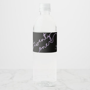 Étiquette Pour Bouteilles D'eau Étincelle, 21ème fête d'anniversaire de parties
