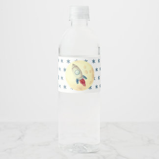 Étiquette Pour Bouteilles D'eau Étiquette bouteille d'eau à thème de roquette