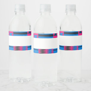 Étiquette Pour Bouteilles D'eau Étiquette de bouteille d'eau à motif africain
