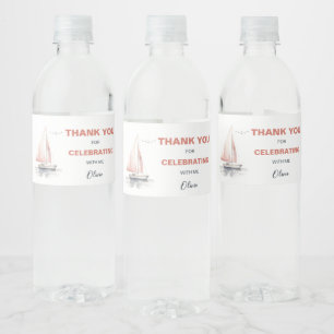 Étiquette Pour Bouteilles D'eau Étiquette de bouteille d'eau à voilier modifiable
