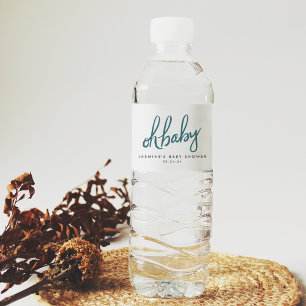 Étiquette Pour Bouteilles D'eau Étiquette de bouteille d'eau Baby shower de bois
