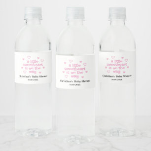 Étiquette Pour Bouteilles D'eau Étiquette de bouteille d'eau Baby Shower Fille Ros