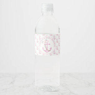 Étiquette Pour Bouteilles D'eau Étiquette de bouteille d'eau Baby shower rose Naut