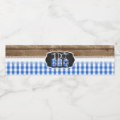 Étiquette Pour Bouteilles D'eau Étiquette de bouteille d'eau BBQ - Bleu (Étiquettes simples)