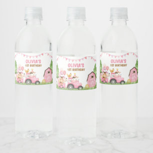 Étiquette Pour Bouteilles D'eau Étiquette de bouteille d'eau de ferme, animaux de